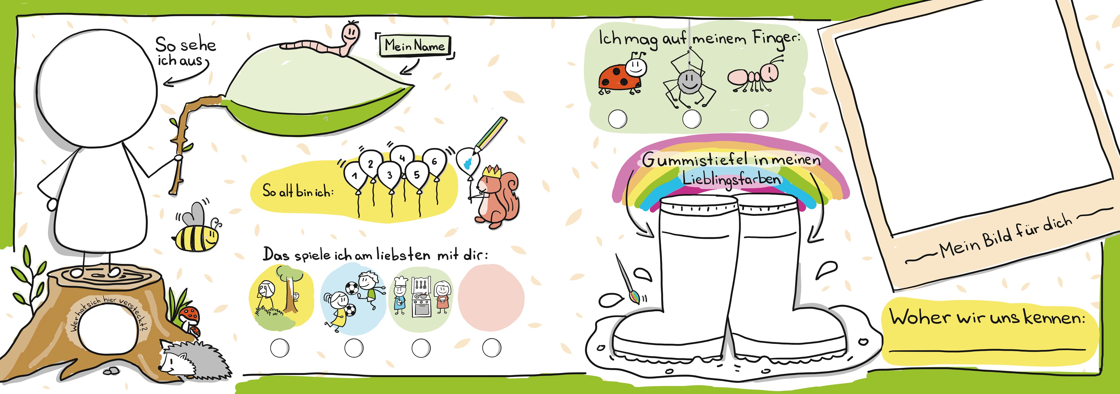 Freundschaftsbuch Meine Lieblingsmenschen Erinnerungen an die Kindergartenzeit