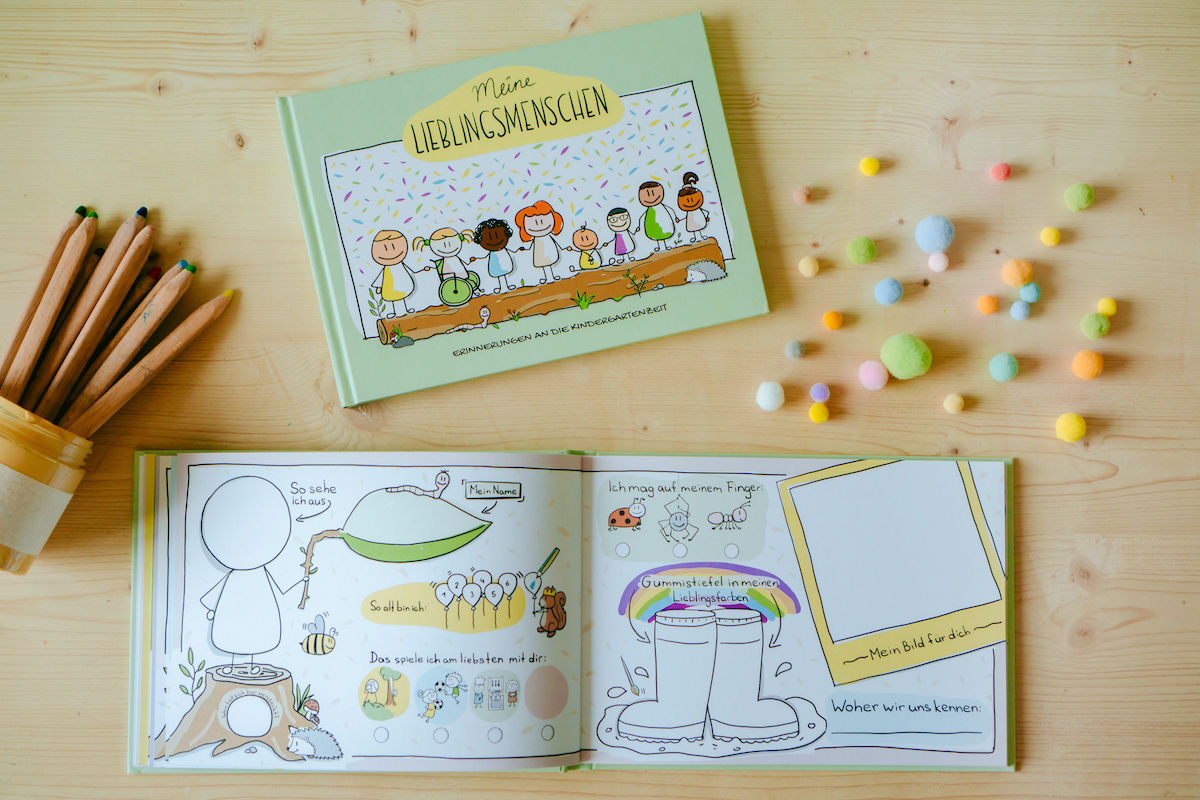 Freundschaftsbuch Meine Lieblingsmenschen Erinnerungen an die Kindergartenzeit